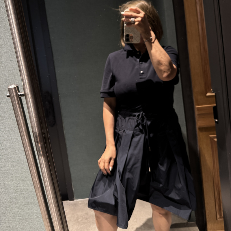Cocolinda |   'European and American' Tennis Skirt Polo Collar Short-Sleeved Pleated Dress Q3513