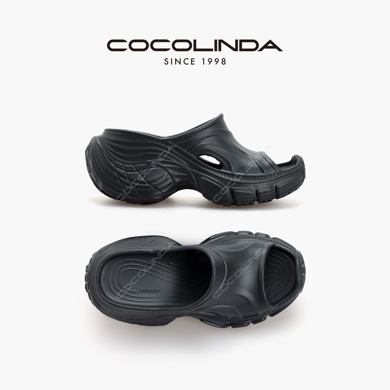 Cocolinda Mini Bus Style [One-Piece Molded] Waterproof Platform Soft Sole Fashion Tire Shoes (7cm)X5478