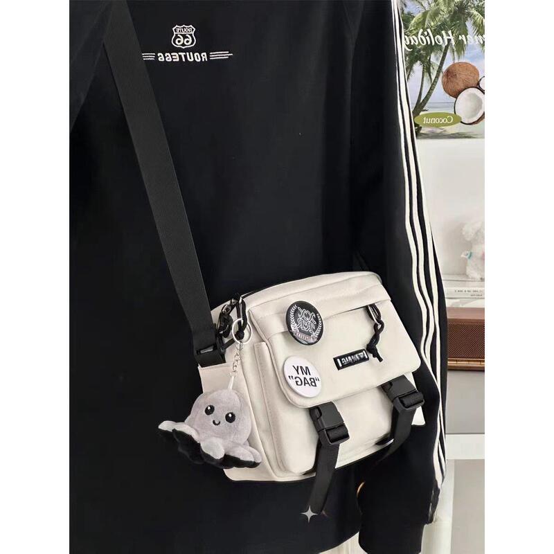 Ins Korean and Japanese Style Workwear Trendy Brand Crossbody Bag Student Messenger Bag Casual Class Simple Shoulder Bag Hot Item