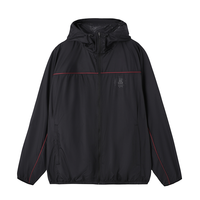 2024 Autumn and Winter New Adult into the Deep Street Dance Clothing Black Printed Windbreaker Jacket