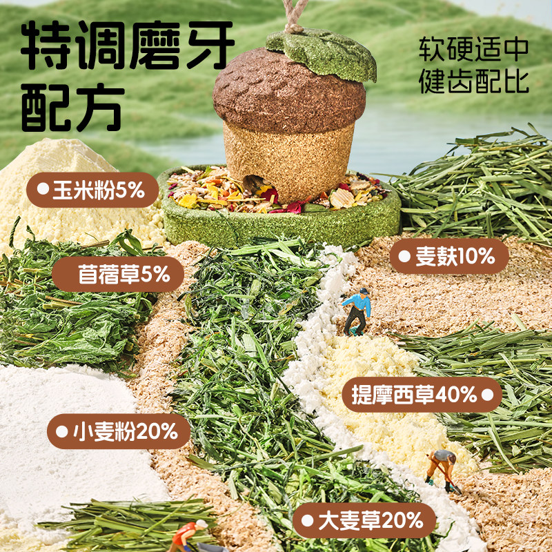 乖卷仓鼠磨牙棒+橡果粮仓+金丝熊粮食碗|25年最值得入手的仓鼠零食玩具套装-玩具-淘宝好物网