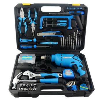 Household electric drill electric hand tool set hardware electrician special repair multi-function tool box wood factory