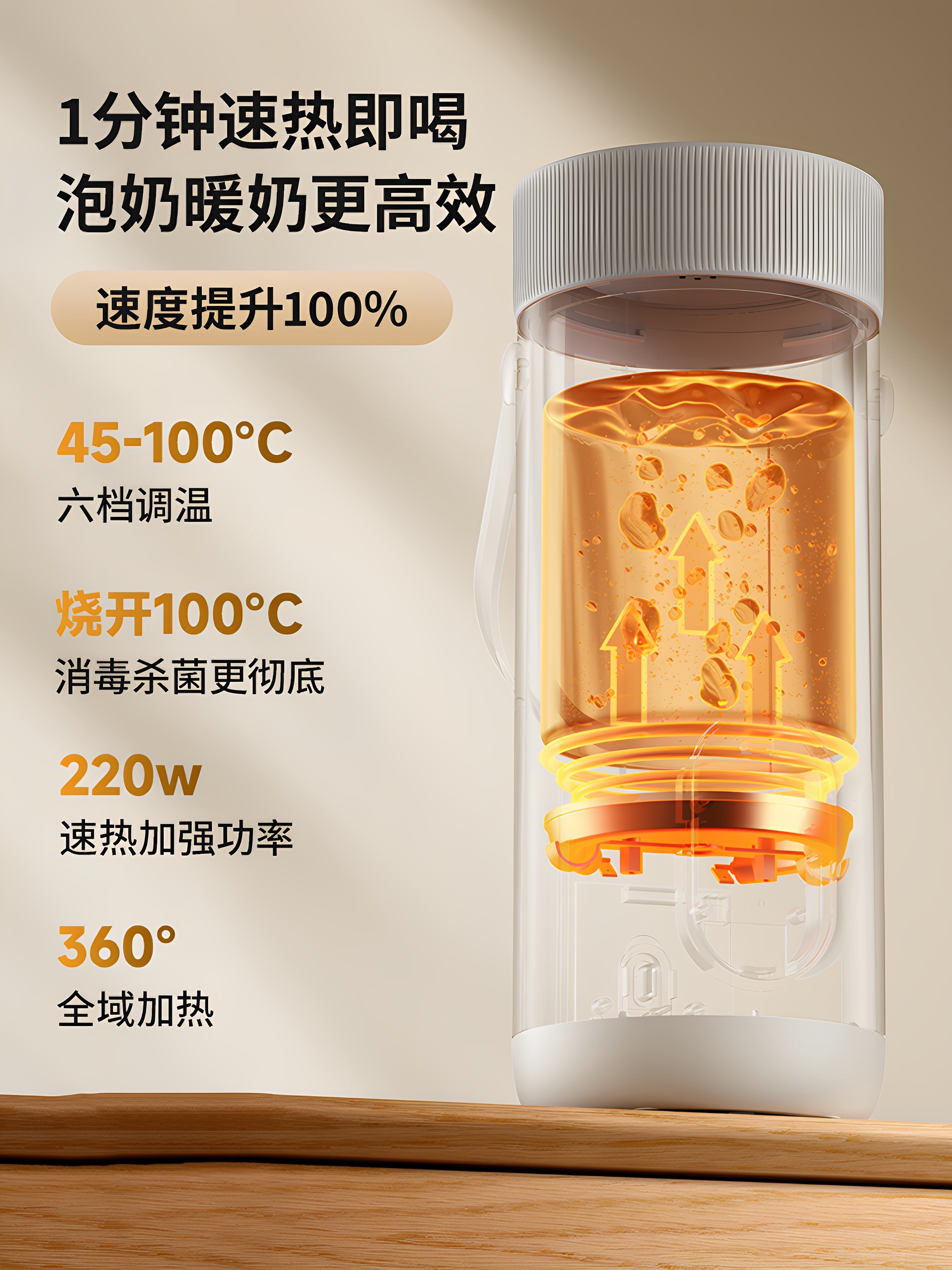 Ximeng Wireless Thermostatic Kettle Portable Baby Travel Special Water Heater Insulated Cup for Brewing Milk and Preparing Baby Formula