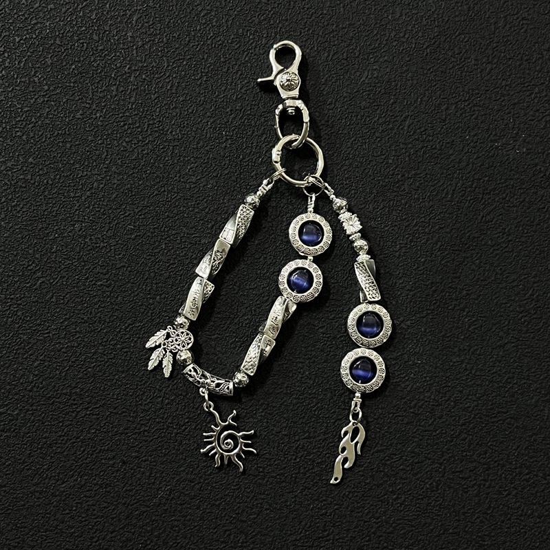 Cv Purple Eye Alloy Bead Waist Accessory Pants Chain Cleanfit Niche High-End Keychain Beaded Bag Charm