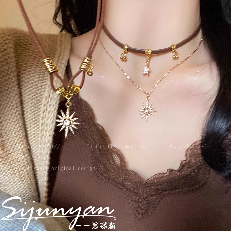 Maillard Bohemian Ethnic Style Layered Necklace for Women 2026 New American Retro Clavicle Chain High-End Accessories