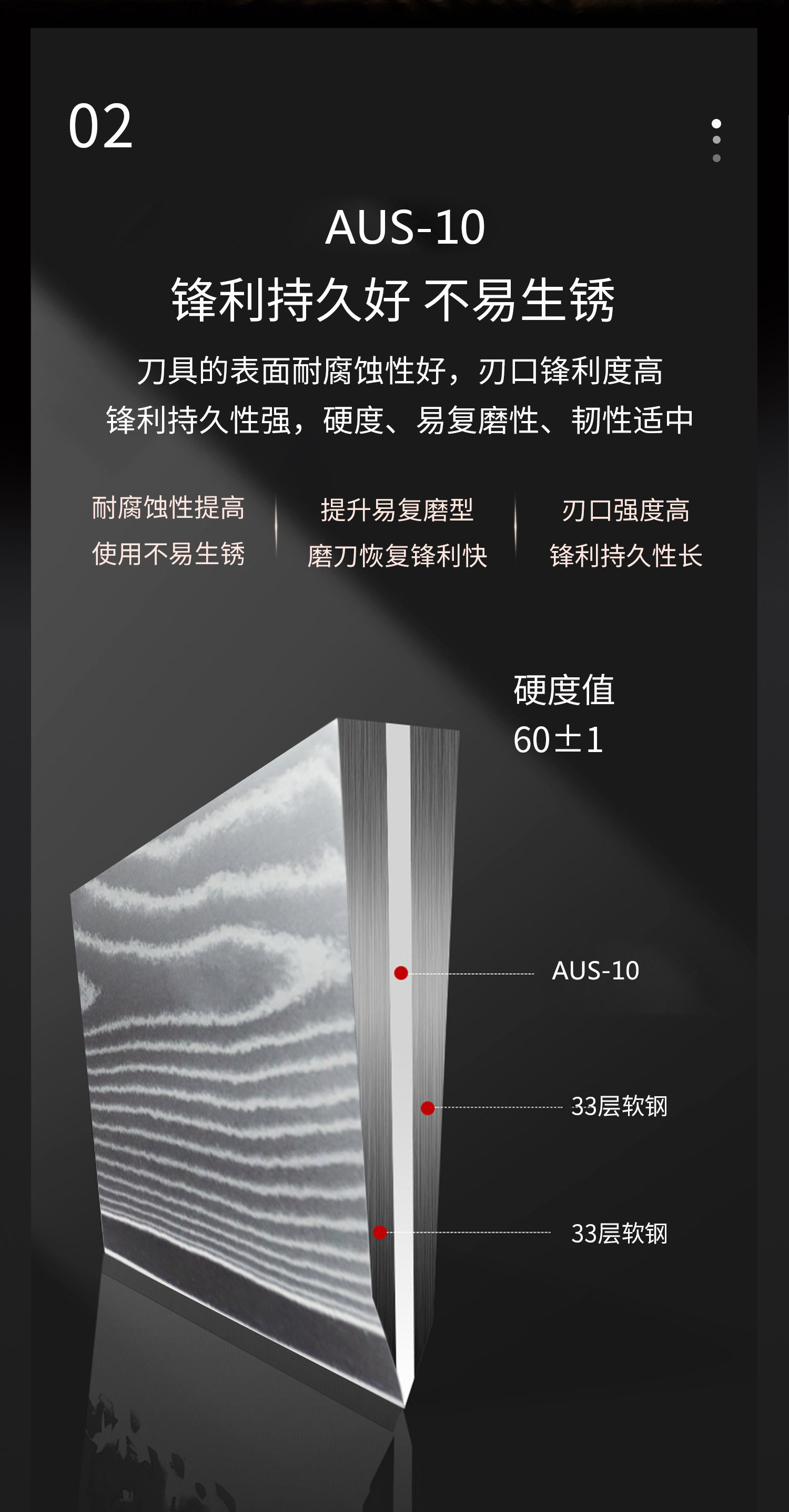安享好物 安享A级切片刀-朗马大马士革切片刀  
