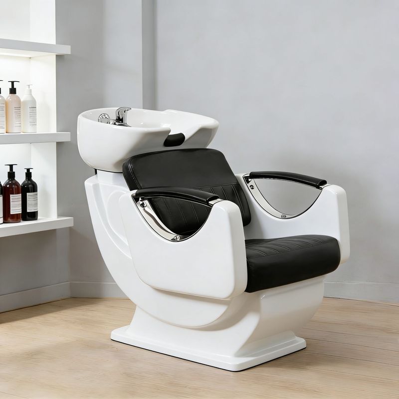 New Professional Sitting Shampoo Bed, Hairdressing Bed, Hair Salon Beauty Salon Shampoo Chair with Sink, Mobile Hairdressing Equipment
