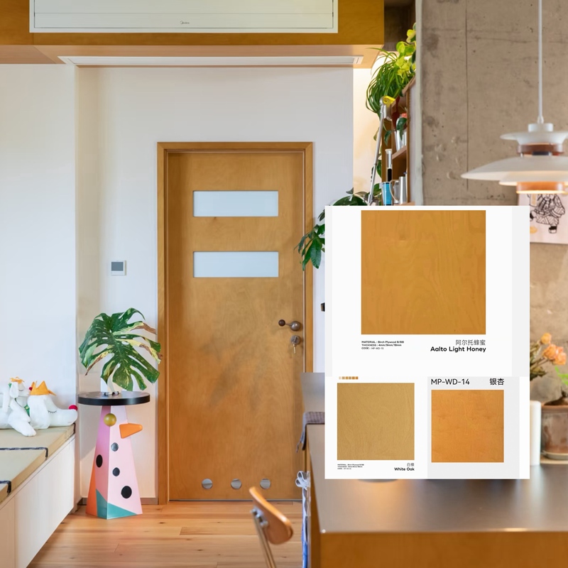 Alto-Style Honey-Colored Bedroom Door, Kitchen Bathroom Waterproof Glass Door, Interior Door, Marine Board Room Door