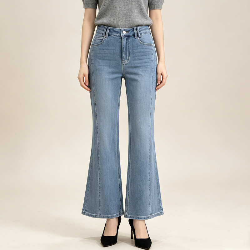 [Same Style as Qin Lan] Yijia's 2026 Summer New Denim Blue Sparkling Starry Sky Pants 1H4150441