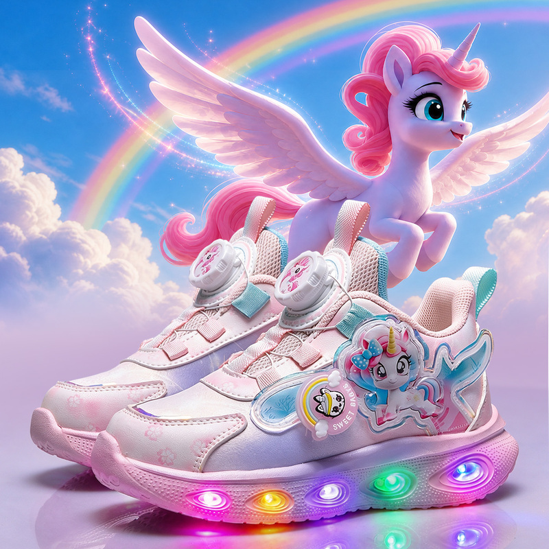 Authentic My Little Pony Girls' Light-Up Sneakers, Autumn Girls' Luminous Princess Shoes, Mesh Kidsren's Running Shoes Authentic My Little Pony Girls' Light-Up Sneakers, Autumn Girls' Luminous Princess Shoes, Mesh Kidsren's Running Shoes