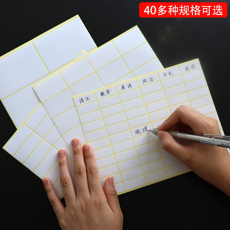 Small Label Stickers, Self-Adhesive White Blank Stickers for Handwritten Names, File Classification Markers, A5 Self-Adhesive Stickers, Matte White Self-Adhesive Small Label Stickers