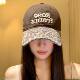 Wide-Brimmed Hat with Large Head Circumference, American-Style Leopard Print Patchwork Embroidered Baseball Cap for Women, Korean-Style Sunshade Cap That Makes the Face Look Smaller