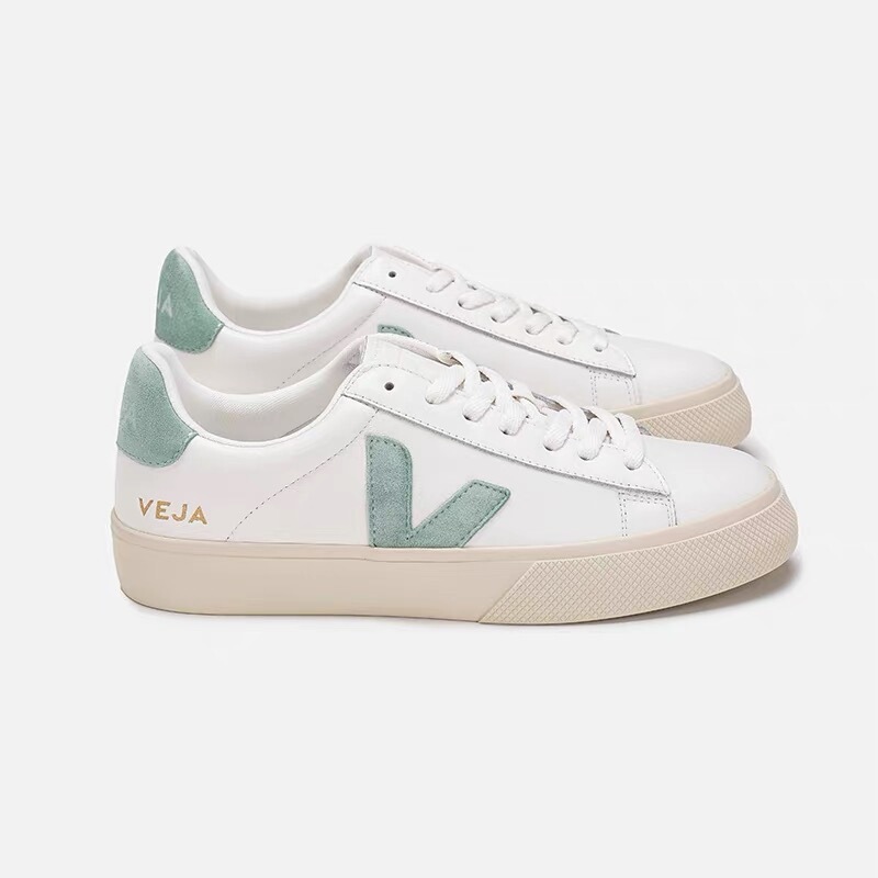 Veja Classic Casual Versatile All-Season White Sneakers Unisex Low-Top Sports V Shoes Couple Lace-Up Sneakers