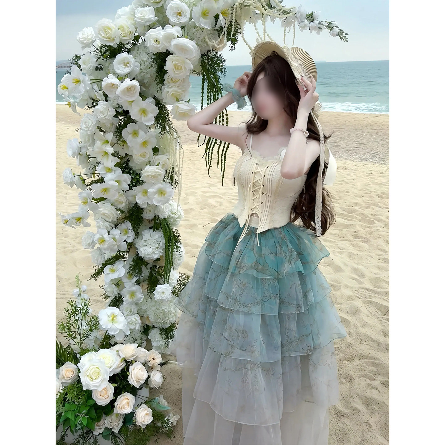 Apricot tree lolita dress, elegant and graceful. High school graduation coming-of-age girl evening dress, Lolita princess dress