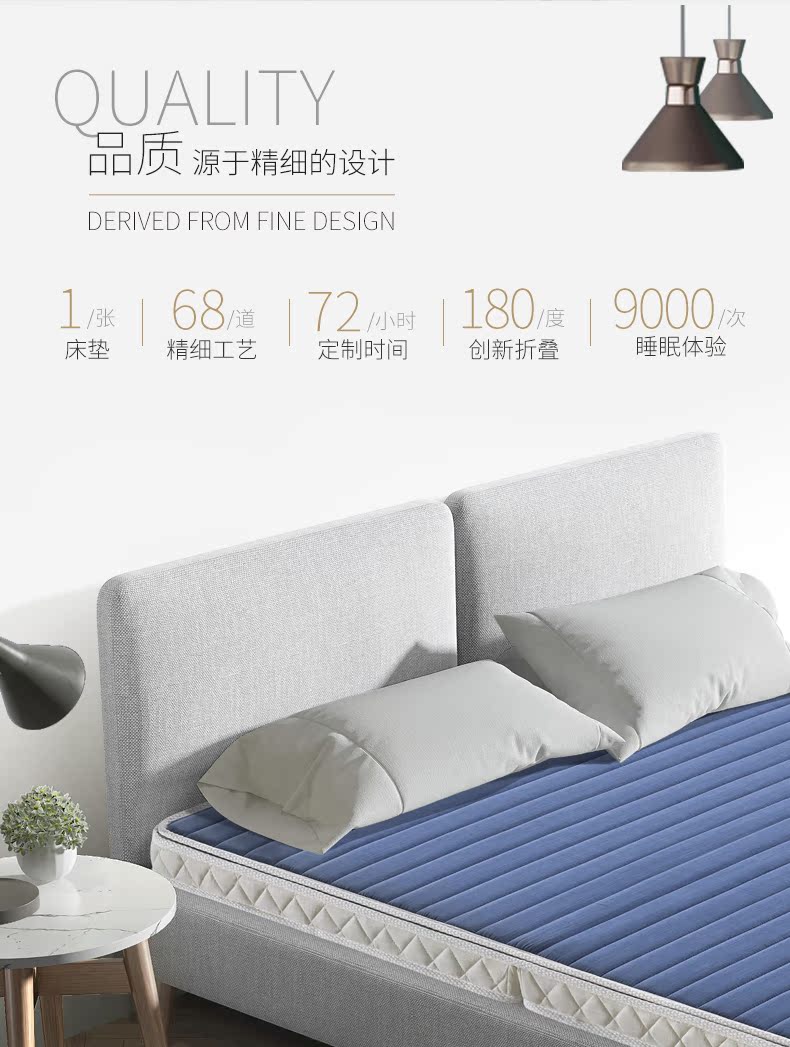 Eddie Monto tự nhiên cọ dừa nệm mat cọ cứng giữ trẻ cột sống gấp giường 1,5m 1,2m 1.8 - Nệm nệm kim đan