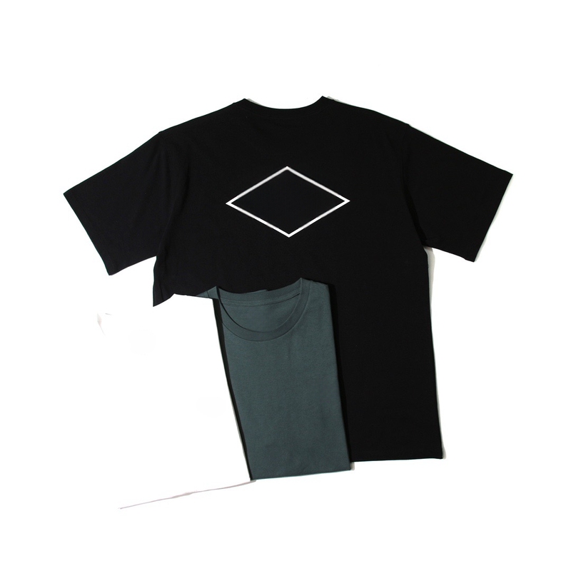 New Model! Japanese-Style Single Letter Print Round Neck Couple T-Shirt, Pure Cotton Short Sleeve, Trendy Simple Logo