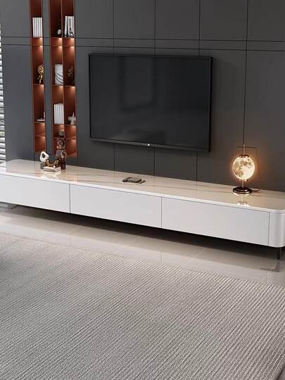 岩板茶几客厅家用轻奢桌高级感2025新款小户型落地茶几电视柜组合