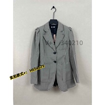 Peach clothing size top plaid suit 38 wool womens outerwear