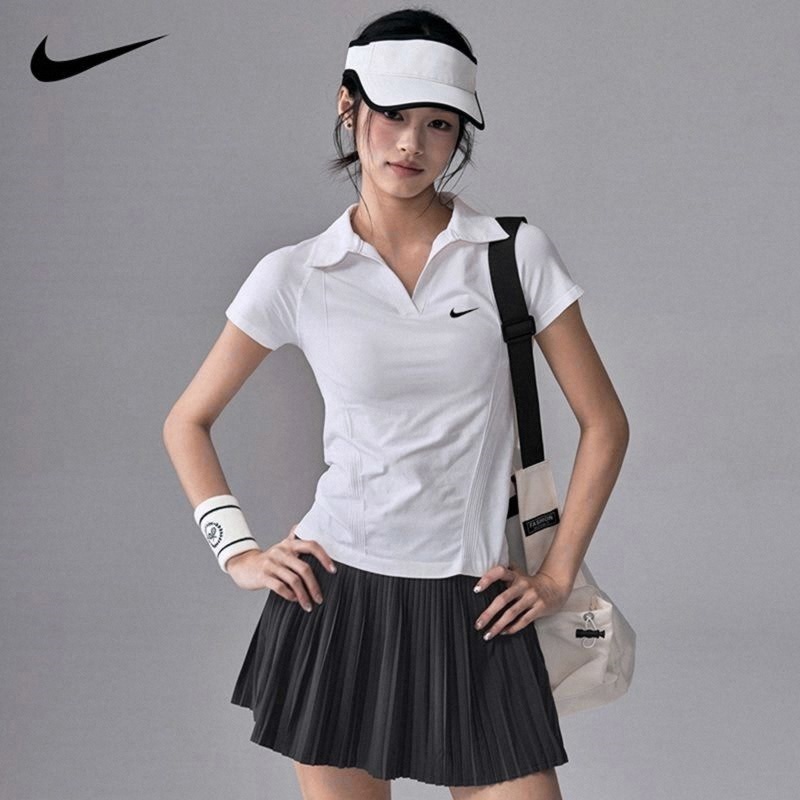 Nike Nike Sports Short-Sleeved Polo Shirt for Women Summer Slim Fit Lapel Quick-Drying T-Shirt Tennis Wear Fitness Top Nike Nike Sports Short-Sleeved Polo Shirt for Women Summer Slim Fit Lapel Quick-Drying T-Shirt Tennis Wear Fitness Top