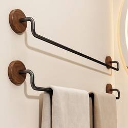 Walnut Towel Rack Toilet Punch-free Bathroom Single-pole Towel Bar Toilet Bath Towel Storage Rack
