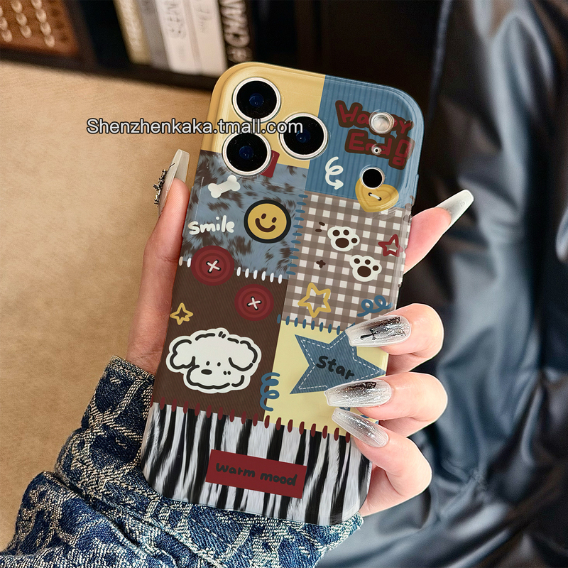 iPhone 18 Pro Max Phone Case with Ins-Style Puppy Design, Suitable for Xiaomi 17 with Leopard Print and Color-Blocking, Huawei Pura 90 with Smiley Face, Oppo Reno 16 with Unique Creative Design, Vivo X300, and iPhone 15 with a Non-Repetitive Style iPhone 18 Pro Max Phone Case with Ins-Style Puppy Design, Suitable for Xiaomi 17 with Leopard Print and Color-Blocking, Huawei Pura 90 with Smiley Face, Oppo Reno 16 with Unique Creative Design, Vivo X300, and iPhone 15 with a Non-Repetitive Style