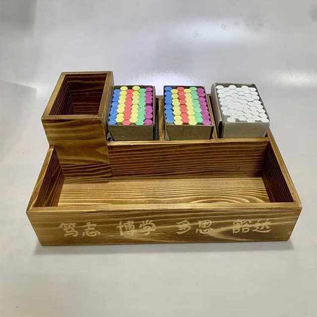 Box storage and sorting debris desktop storage podium box podium storage box classroom wooden Ning Cenning Chalk School