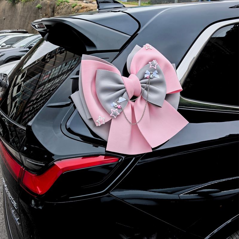 Bowknot Car Decoration, Car Exterior Decoration, Rear Car Ornament, Hanging Accessory, Magnetic Clip, Extra-Large Rear Car Decoration Bowknot Car Decoration, Car Exterior Decoration, Rear Car Ornament, Hanging Accessory, Magnetic Clip, Extra-Large Rear Car Decoration