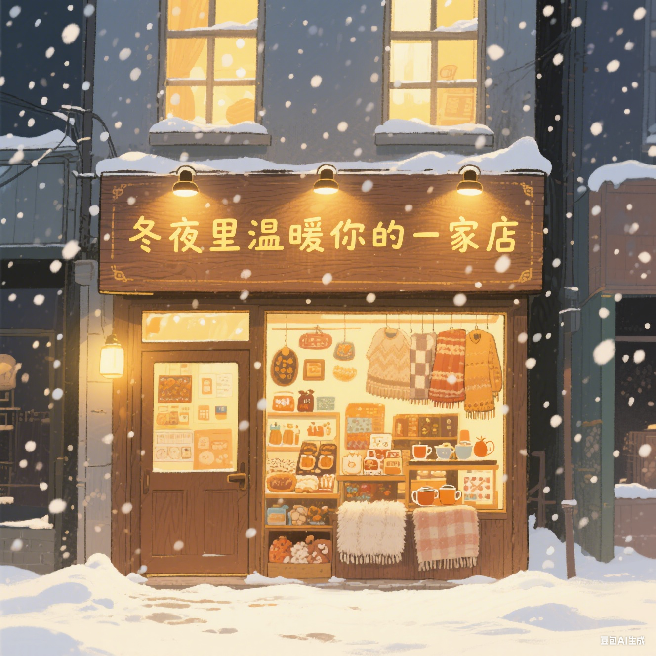 冬夜里温暖你的一家店