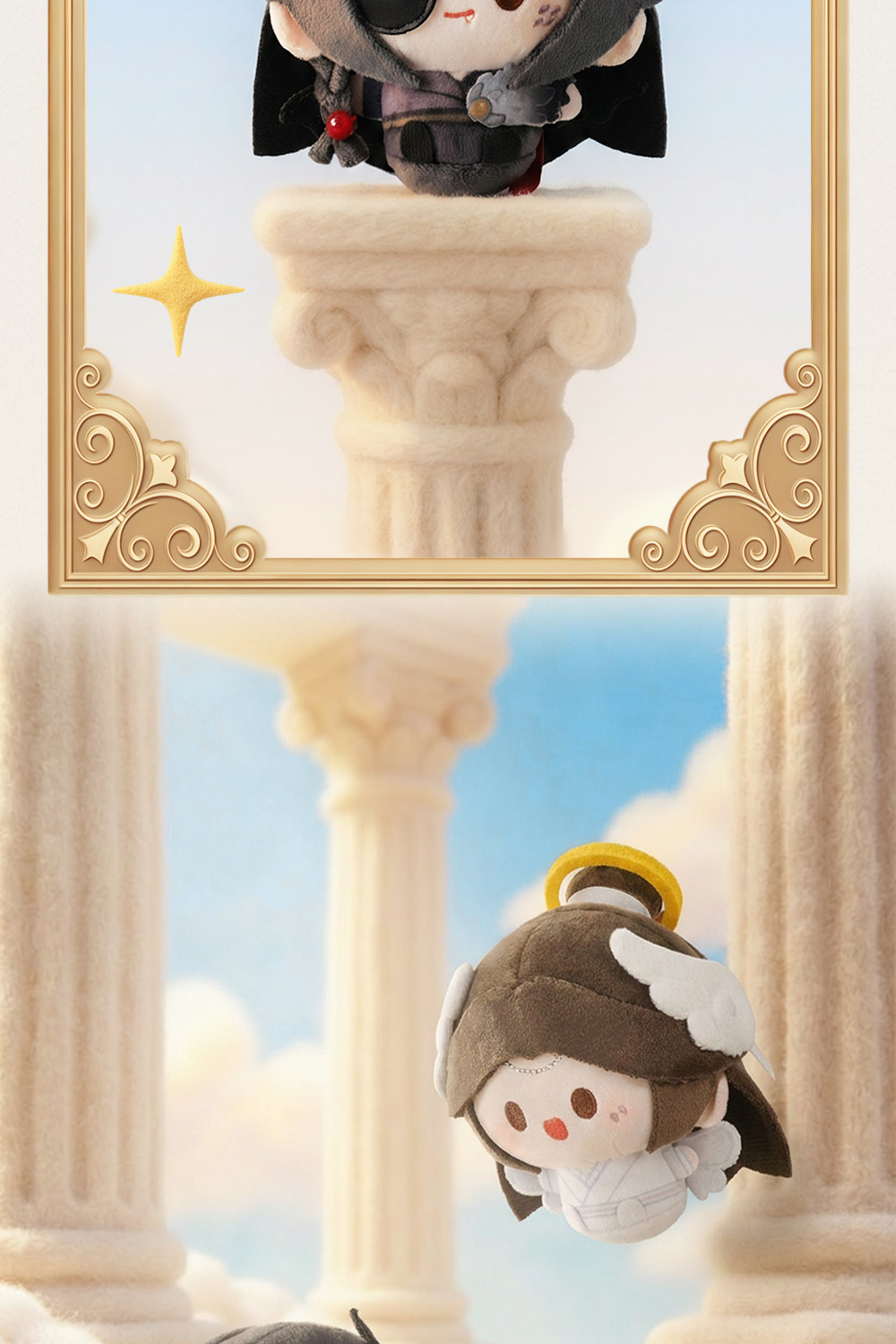 MINIDOLL TGCF Angel and Demon Huhu plush keychain Demon Hua Cheng display detail