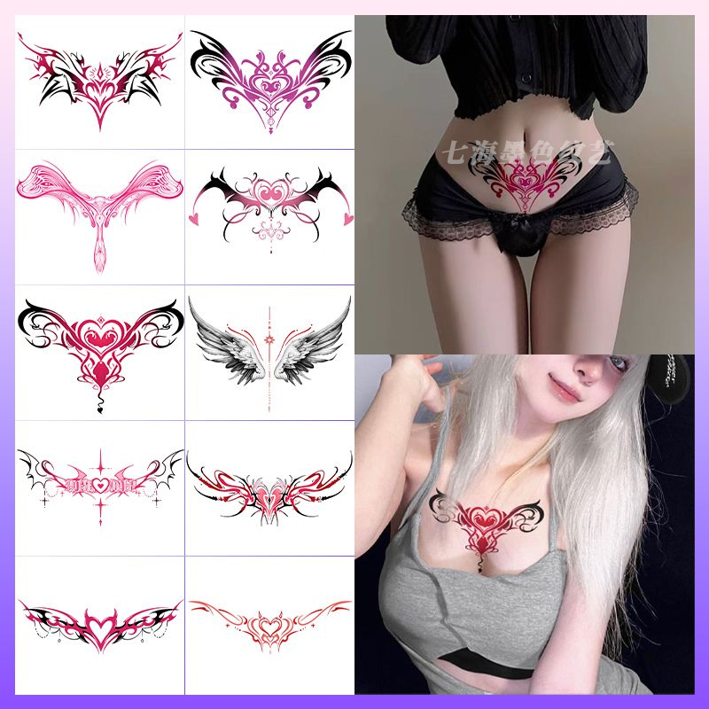Succubus Colorful Tattoo Stickers Are Washable, Waterproof, Long-Lasting, Disposable, and Can Be Used to Cover Scars and Paint on the Skin