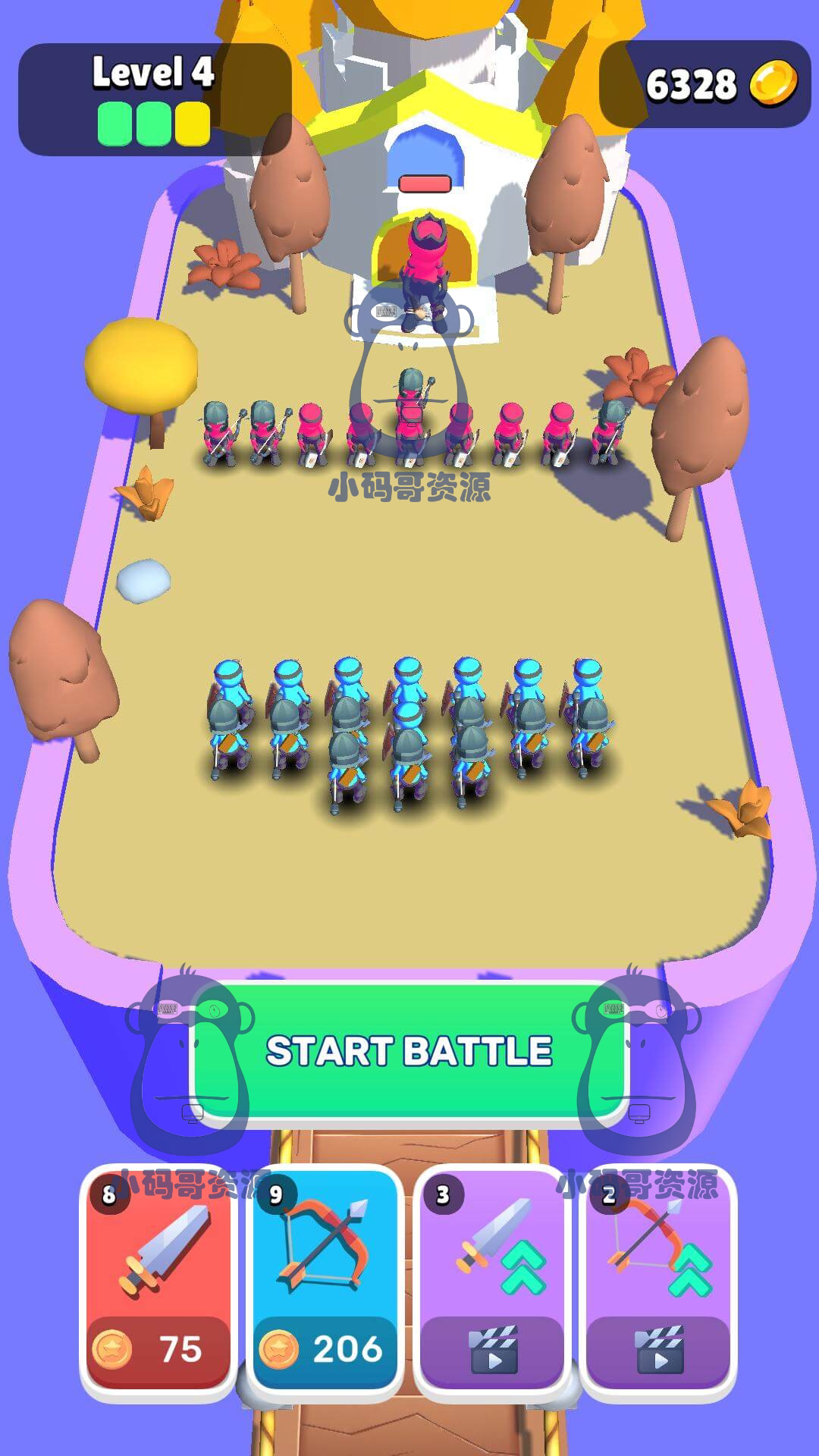 Unity 军队突袭 Army Raid 精品游戏源码 超休闲对抗推图解压