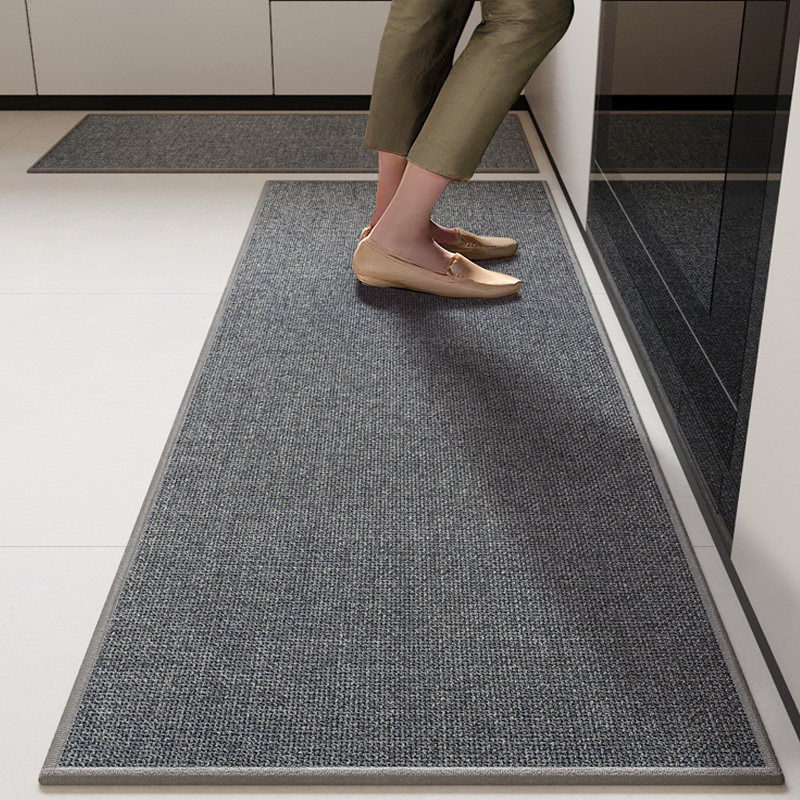 Kitchen floor mats, anti-slip and oil-repellent, special water-absorbent foot mats, long door mats, 2023 new waterproof mats, stain-resistant carpets