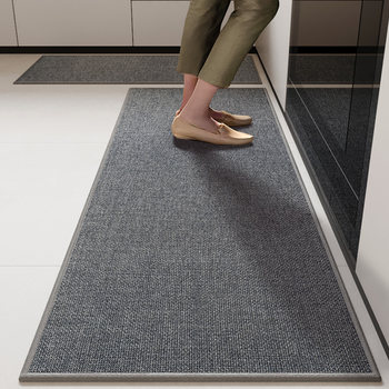 Kitchen floor mats, anti-slip and oil-repellent, special water-absorbent foot mats, long door mats, 2023 new waterproof mats, stain-resistant carpets