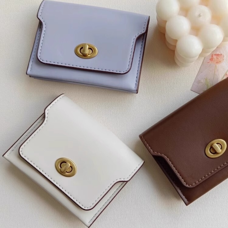New Three-Layer Short Wallet for Women, Niche Design, Multiple Card Slots, Rotating, High-End Clasp Wallet, Coin Purse, Trendy New Three-Layer Short Wallet for Women, Niche Design, Multiple Card Slots, Rotating, High-End Clasp Wallet, Coin Purse, Trendy