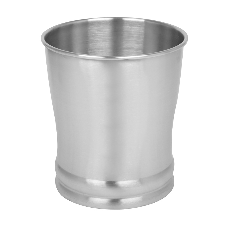 Fashionable Thickeneded Stainless Steel Trash Can for Home S, European-Style Hotel Trash Can, Foot-Free Storage Bucket Without Lid, Factory