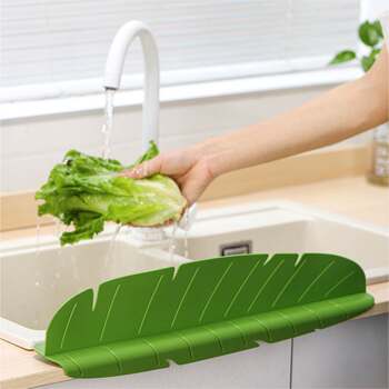 Creative Banana Leaf Water Barrier Kitchen Leaf Waterproof Baffle Sink Water Barrier Splash-Proof Partition