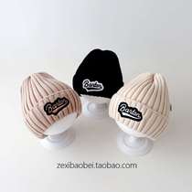 Baby hat autumn and winter knitted hat letter versatile trendy men and women woolen hat baby pullover hat 2024 new style