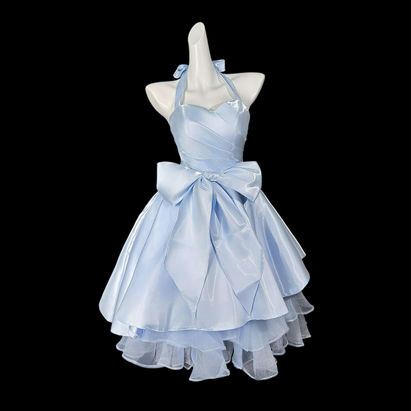 Blue Halter Neck Evening Dress 2026 New Style Coming-Of-Age Ceremony Banquet Elegant Art Exam Performance Party Princess Dress Petite Size Blue Halter Neck Evening Dress 2026 New Style Coming-Of-Age Ceremony Banquet Elegant Art Exam Performance Party Princess Dress Petite Size