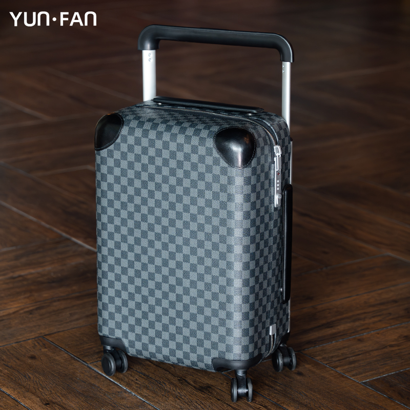 Yunfan/Unvan Luxury Quality Luggage Suitcase Trolley Case Classic Carry-On Suitcase Checkerboard Pattern Travel Luggage