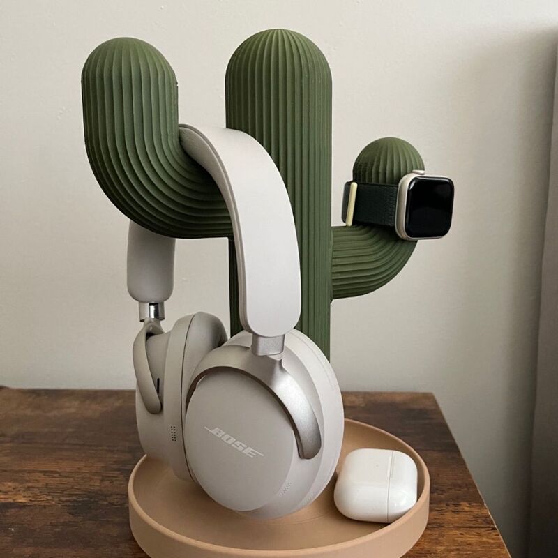Headphone Stand Cactus Design Simple High-End Sony Universal Headphone and Watch Storage Rack Multifunctional Student Dormitory