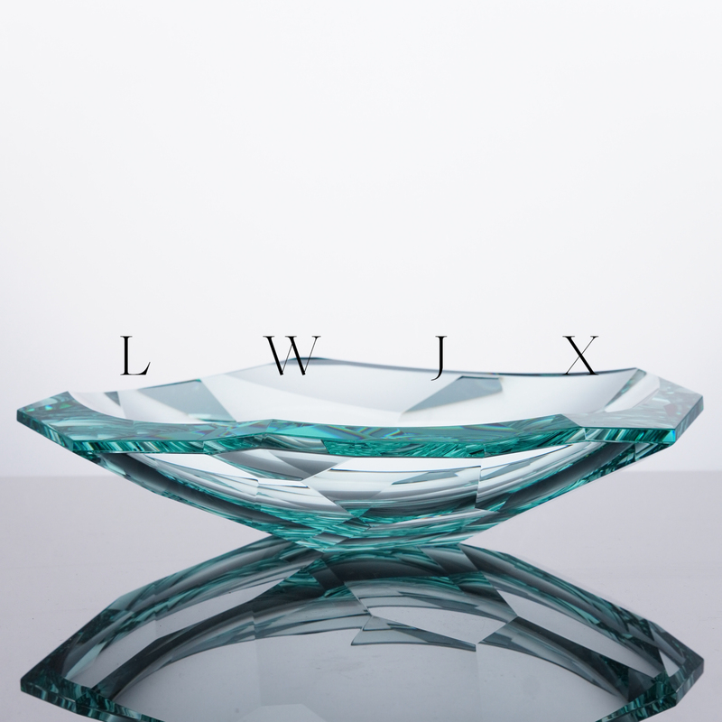 K9 Crystal Creative Green Crystal Fruit Plate, Light Luxury Living Room Home Use, High Transparency Heavy-Duty Crystal Fruit Plate