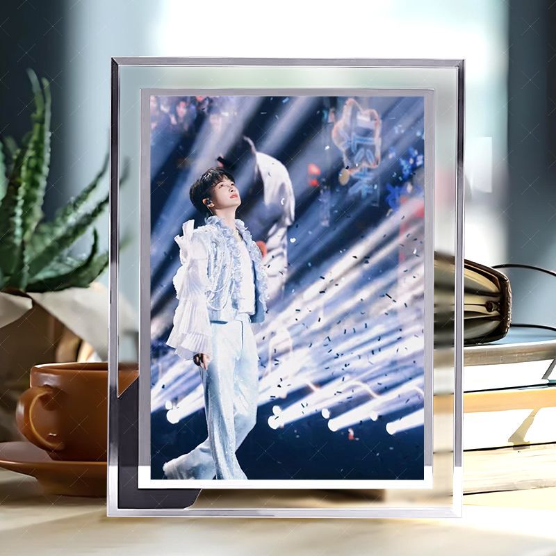 Zhou Shen Lyrics Merchandise Photos Concert Tour Official Mobile Game Crystal Glass Photo Frame Display Stand Gift for Friends Zhou Shen Lyrics Merchandise Photos Concert Tour Official Mobile Game Crystal Glass Photo Frame Display Stand Gift for Friends