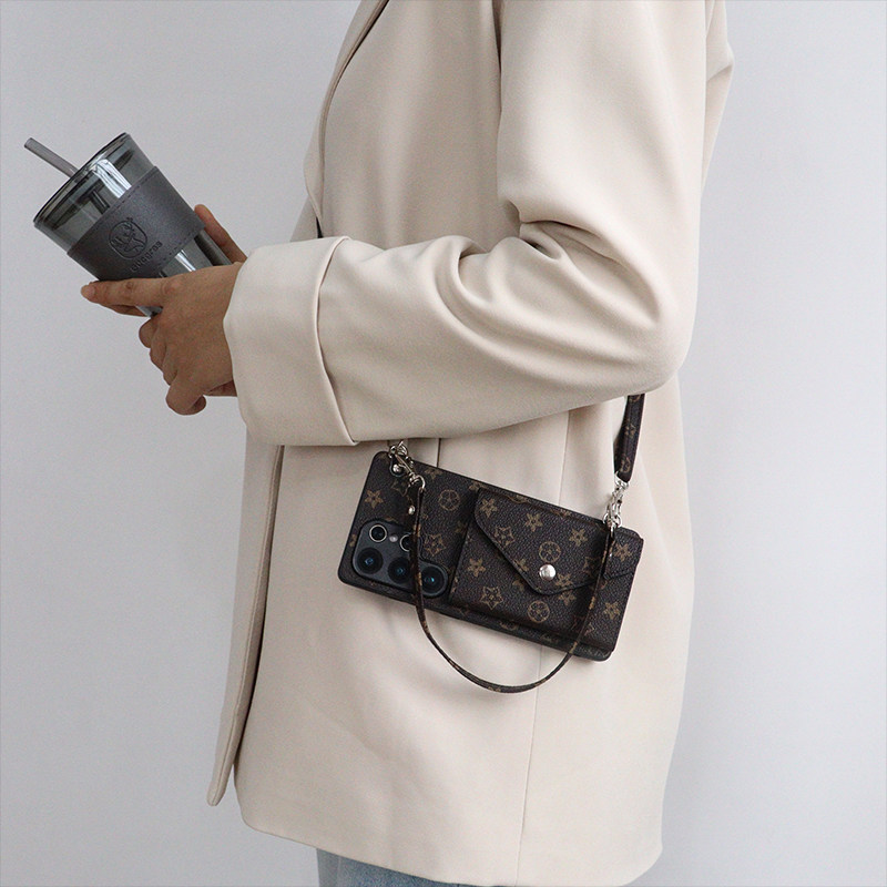 Trendy Brand Coin Purse Suitable for Samsung Galaxy S26+ Phone Case, High-End Leather S25 Plus Luxury Style S24+ Card Holder Stand, S23 Ultra Crossbody Wearable S23 Anti-Drop Protective Cover Trendy Brand Coin Purse Suitable for Samsung Galaxy S26+ Phone Case, High-End Leather S25 Plus Luxury Style S24+ Card Holder Stand, S23 Ultra Crossbody Wearable S23 Anti-Drop Protective Cover