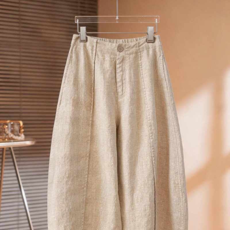 2026 Summer New High-End Stylish and Beautiful Bottoms, Fashionable Versatile Casual Simple Long Pants, European Women's Fashion Trend