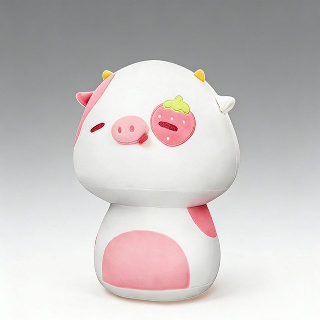 Yunnan Mushroom Pig Strawberry Cow Pig Plush Toy Doll Sleeping Pillow Stuffed Toy for Girlfriend New Year Gift