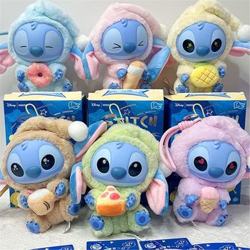 Stitch Blind Box Funny Diary No Matter How Tired, Take a Bite of Vinyl Plush Figure Doll Ornament Gift