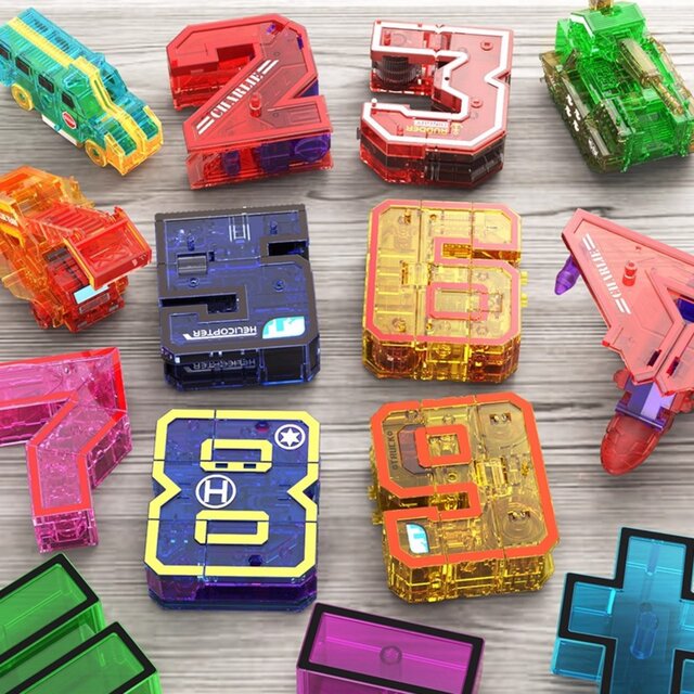 King Kong Robot Digital Fusion Transforming Children's Educational Toy for Boys, Car Model for 3-6 Year Old Boys, Building Blocks Toy