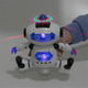 Toddler electric dancing robot 360-degree rotation with built-in light and music, smart toy gift for children aged 2-6 years old