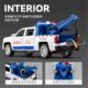 110 Alloy Pickup Rescue Vehicle Police Car Tow Truck Children's Toy Boy Engineering Lift Truck Toy Car Small Car