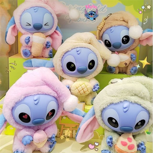 Stitch Blind Box Funny Diary No Matter How Tired, Take a Bite of Vinyl Plush Figure Doll Ornament Gift
